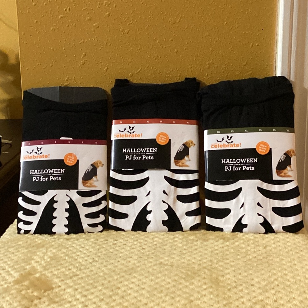 Way to Celebrate!  Halloween Dog Pajamas(1)- multiple sizes, skeleton pattern.